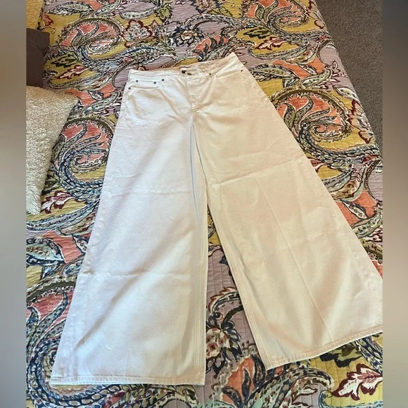 J.Crew High-rise Super Wide-leg Jeans in White Womens Size 31 and 32 NEW BX951 - Picture 13 of 15